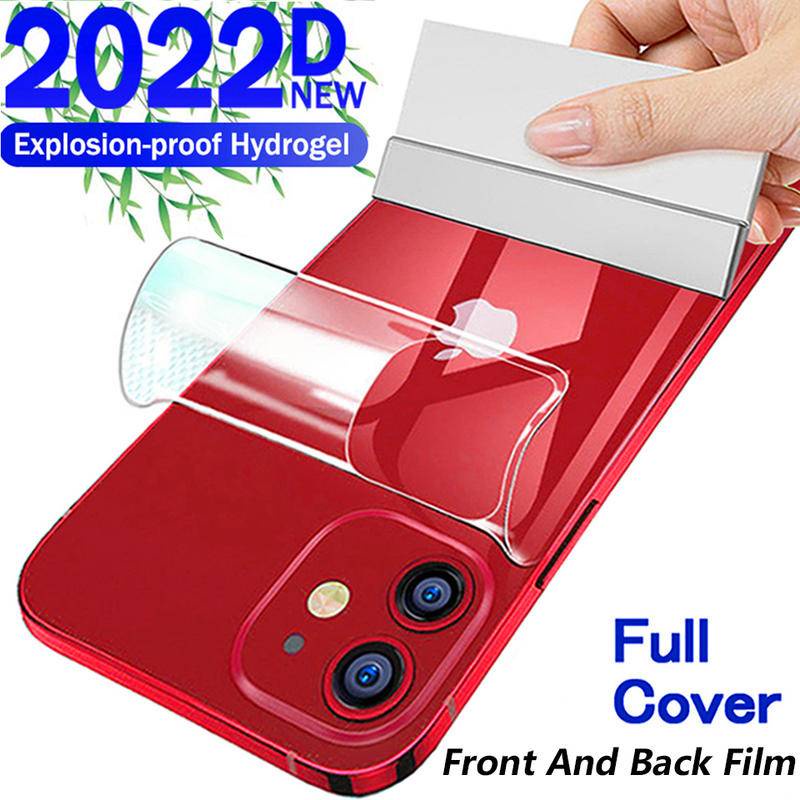 Film Hydrogel Pelindung Layar Depan Belakang Untuk iPhone 13 12 11 Pro MAX Mini X XS MAX XR SE 2022 2020 6 6s 7 8 Plus