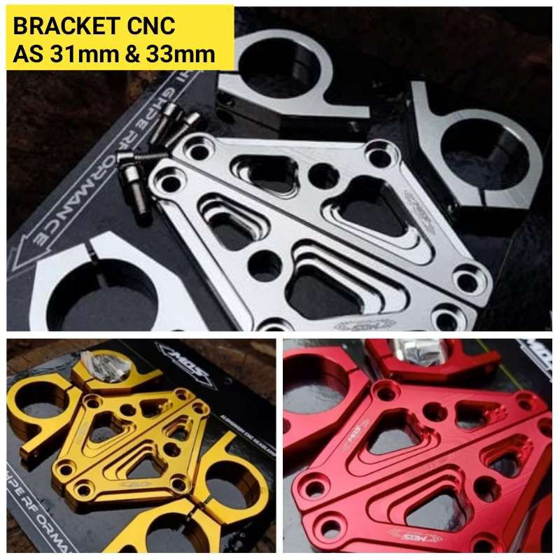 BRACKET CNC As 31 33 Cincin Dudukan Kupingan Lampu Pesek CB GL Ninja Vixion Herex Kontes