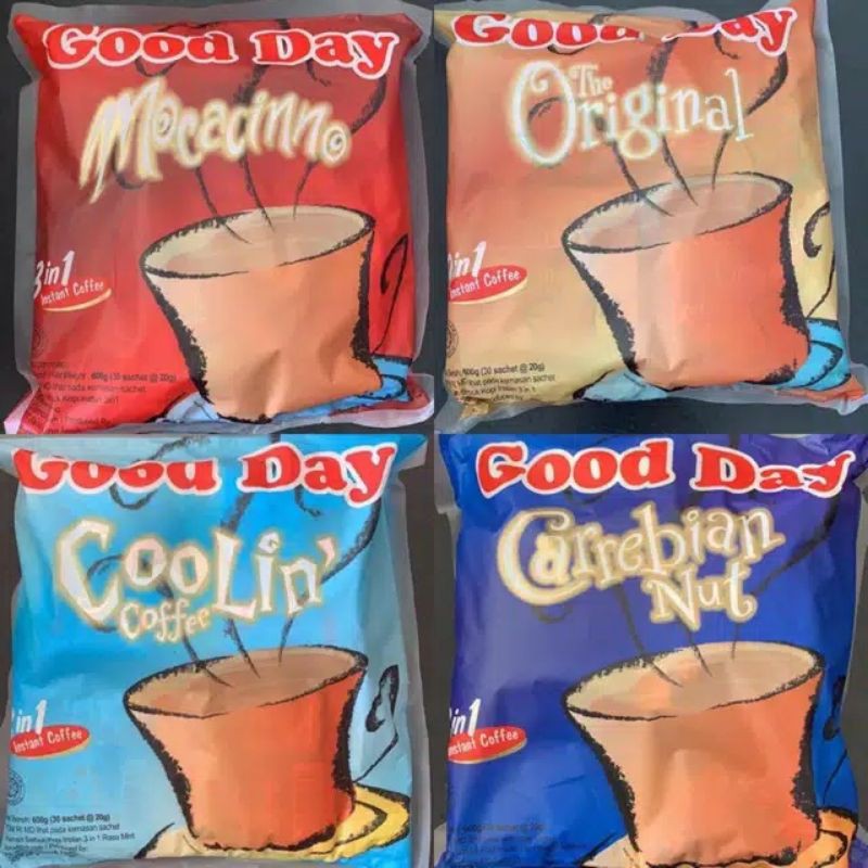 

KOPI GOOD DAY ISI 30X20GR ALL VARIAN / KOPI INSTAN / KOPI BUBUK