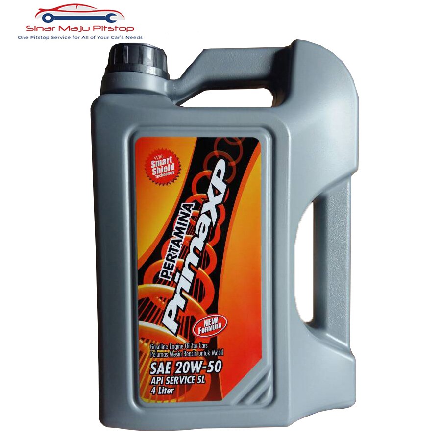 Pertamina Prima Xp 20w 50 Pelumas Oli Mesin Mobil Bensin 4 Liter Original Shopee Indonesia