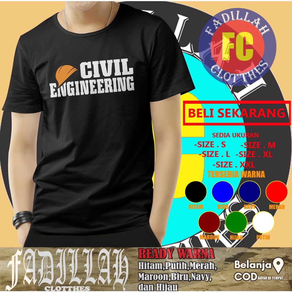 Kaos Civil Engineering Teknik Sipil Baju Distro