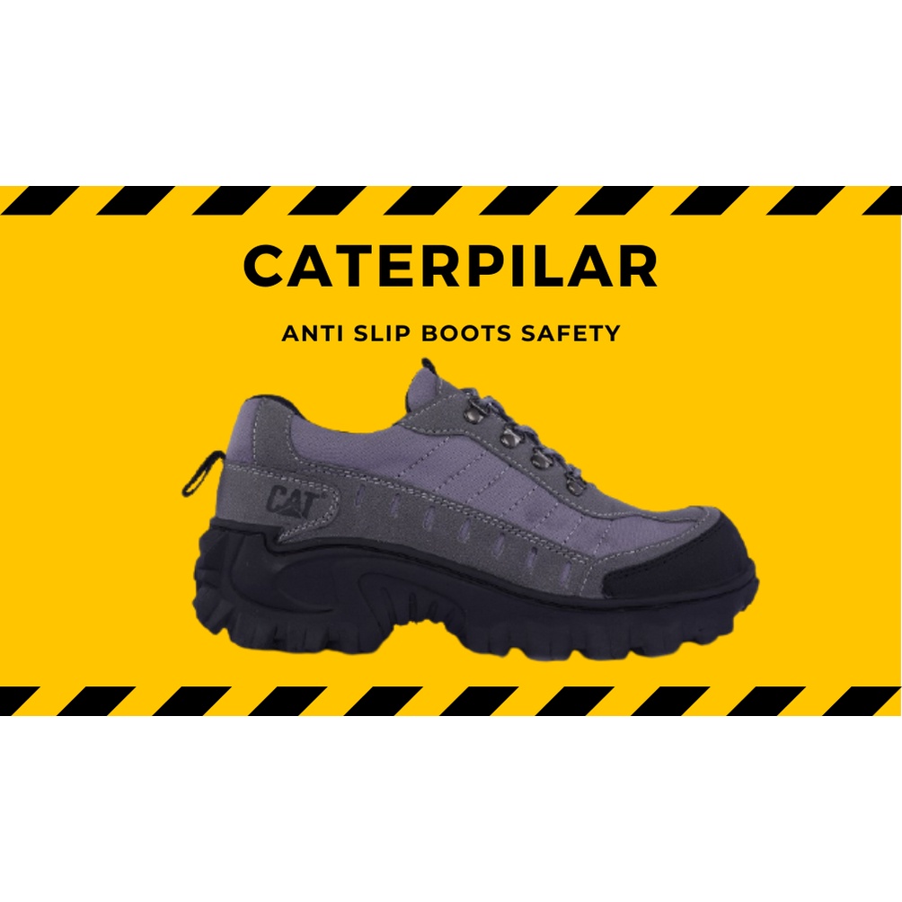 SEPATU CATERPILLAR BULDOZER SEPATU BOOTS SAFETY PRIA UJUNG BESI TACTICAL KERJA BOOT LOWW TERBARU