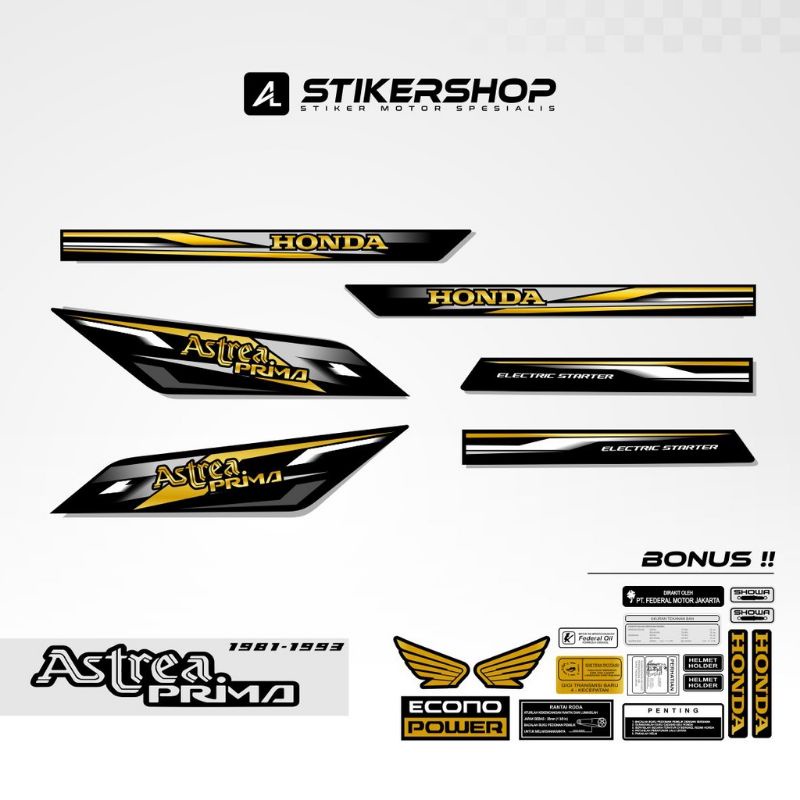 STRIPING ASTREA PRIMA 1981 - 1993 / STIKER VARIASI / STIKER ASTREA PRIMA