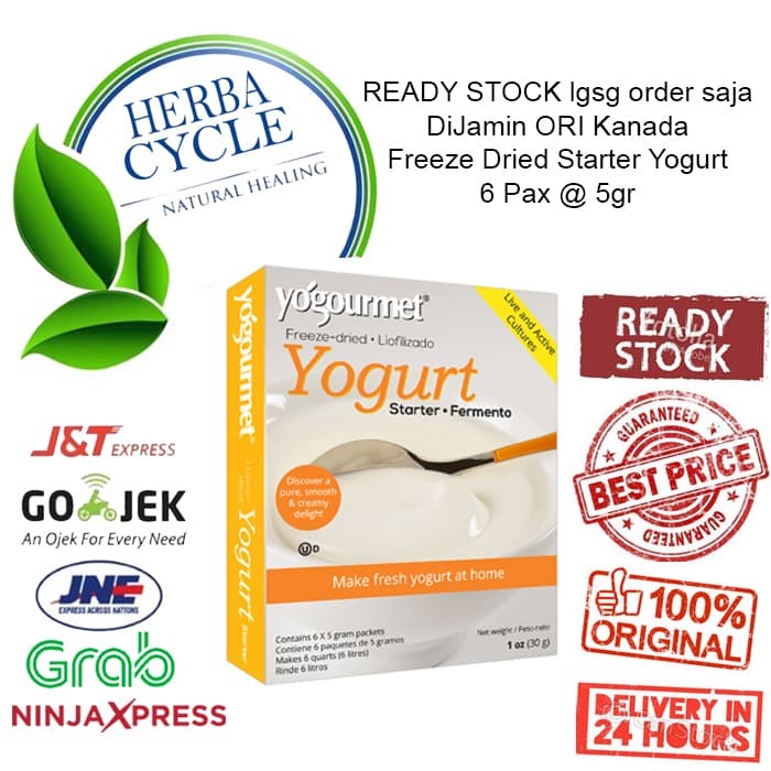 

Bibit Yogurt Starter Yogourmet 1 saset @ 5 mg Ori Kanada Buat Yogurt