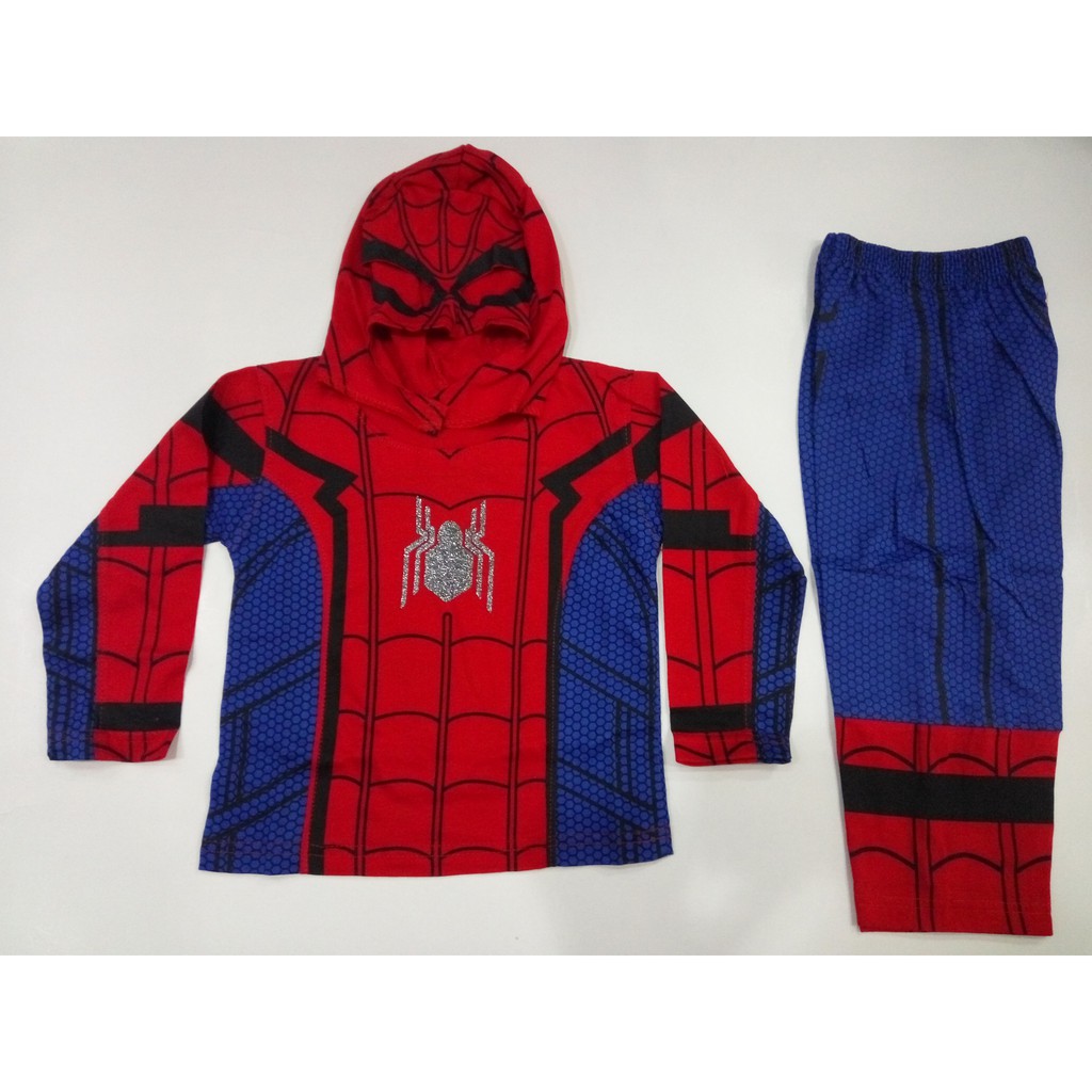 Baju Kostum Anak Superhero Spiderman II Far From Home Setelan Panjang Karakter Avengers Spider Man