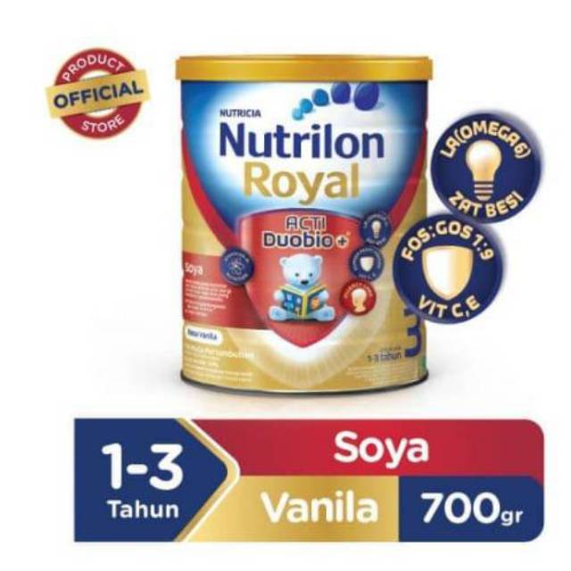 Nutrilon royal 3 soya vanila 700gram / nutrilon royal soya 3 vanilla 700 gram / nutrilon 3 soya