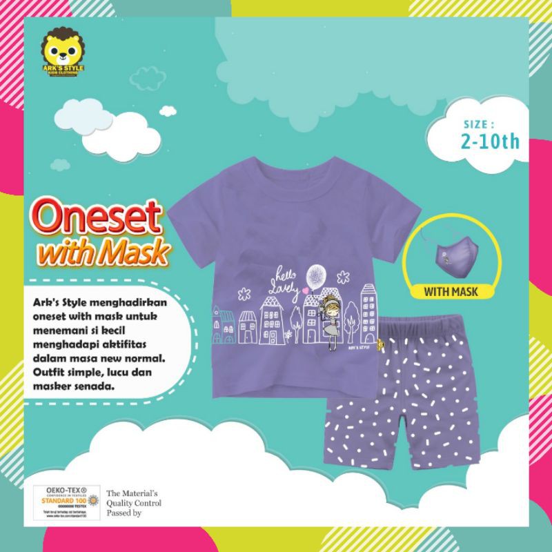 Setelan anak "oneset with mask" by arkstyle