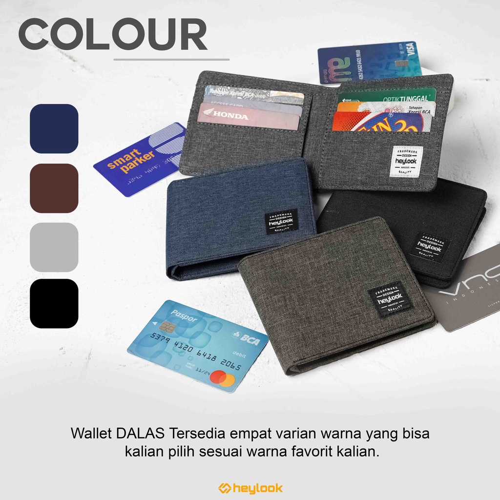 HEYLOOK Project - Dompet Pria Pendek DALLAS Dompet Denim Lipat Premium Pria Distro