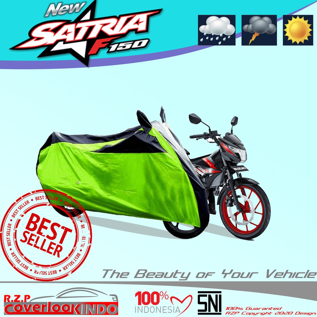 Body Cover Motor Satria F150 / Sarung Motor Satria Fu / Selimut Motor Satria F150 Best Seller