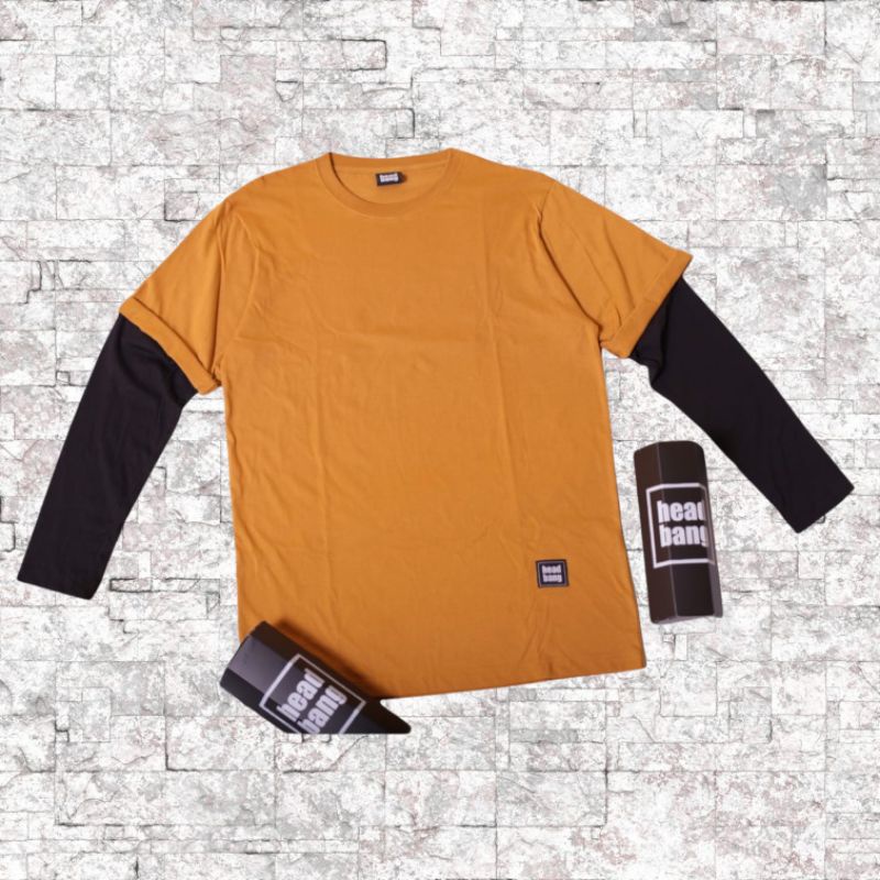kaos long Sleeve double layer