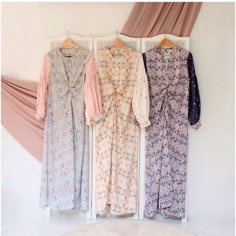 Tie Dye Dress Vanilla Hijab Preloved