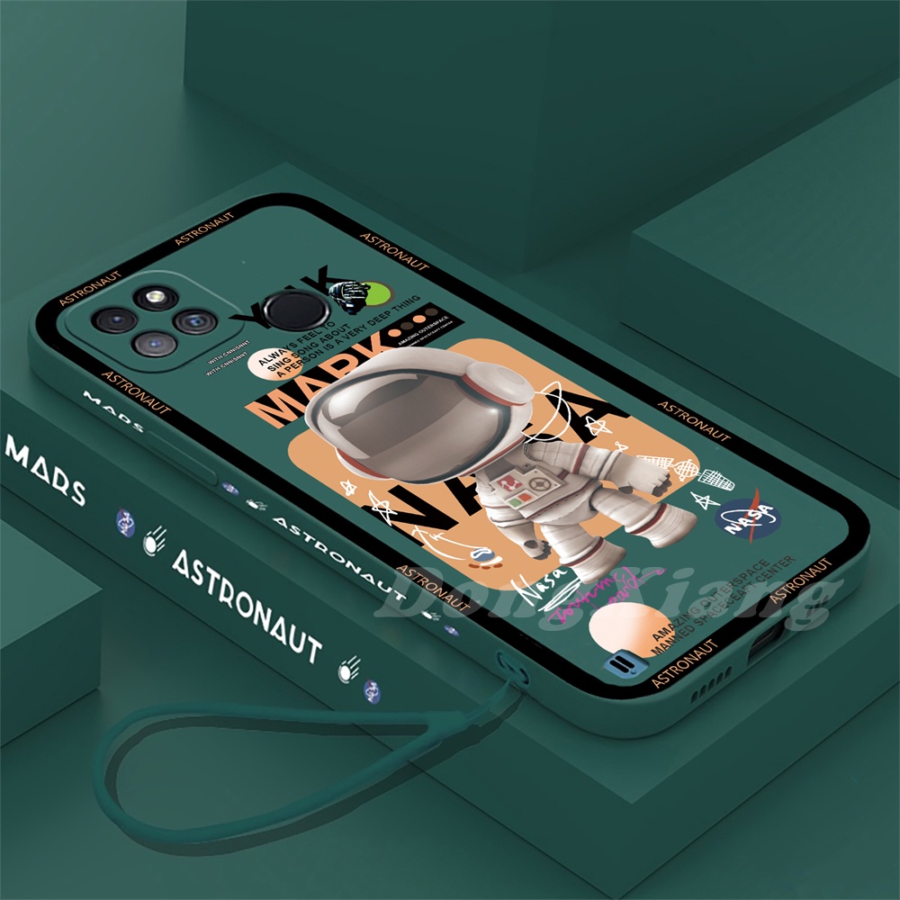 Soft Case TPU Motif Astronot Luar Angkasa Untuk iPhone 13 Pro Max 11 12 Xr XS 6 6S 7 8 Plus