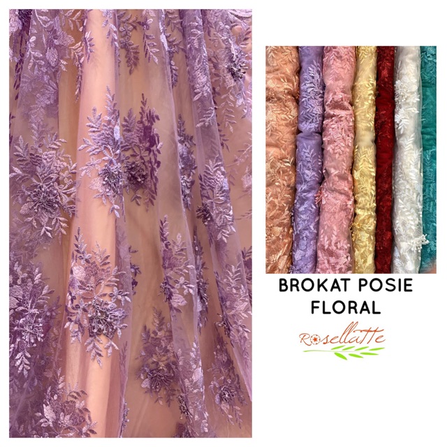KAIN BROKAT POSIE FLORAL 3D