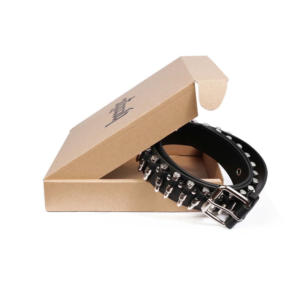 Heretic -  Bullet Leather Belt / Sabuk Peluru Kulit - Mayhem