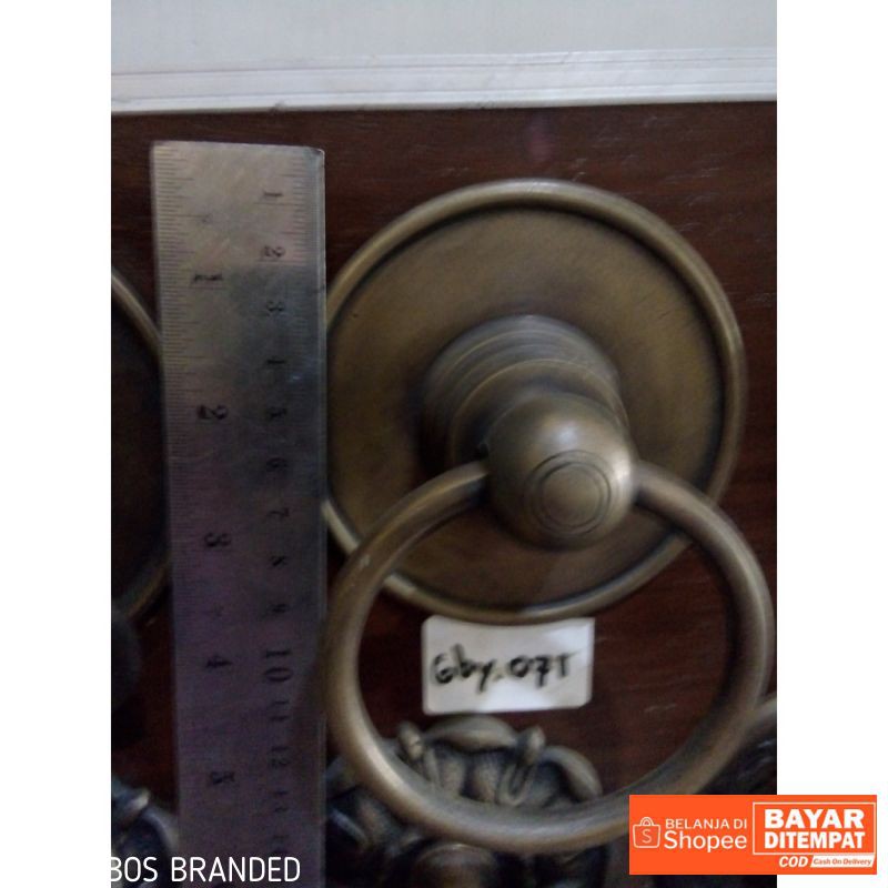 brass ring pull - tarikan pintu gebyok kuningan antik GBY 71 Termurah