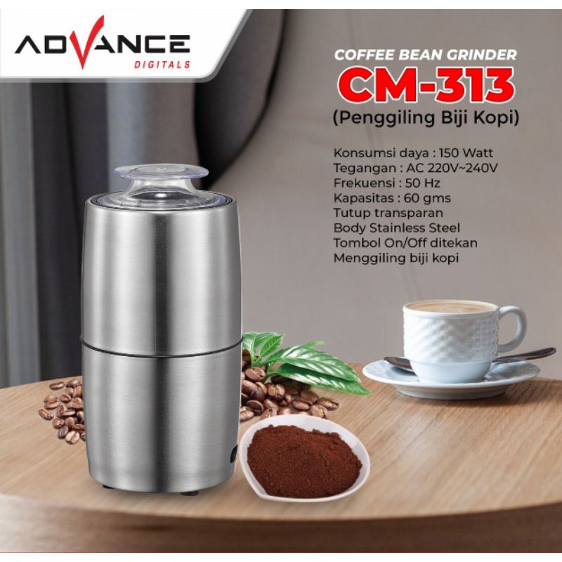 Penggiling Biji Kopi Electric Coffee Grinder Advance CM-313