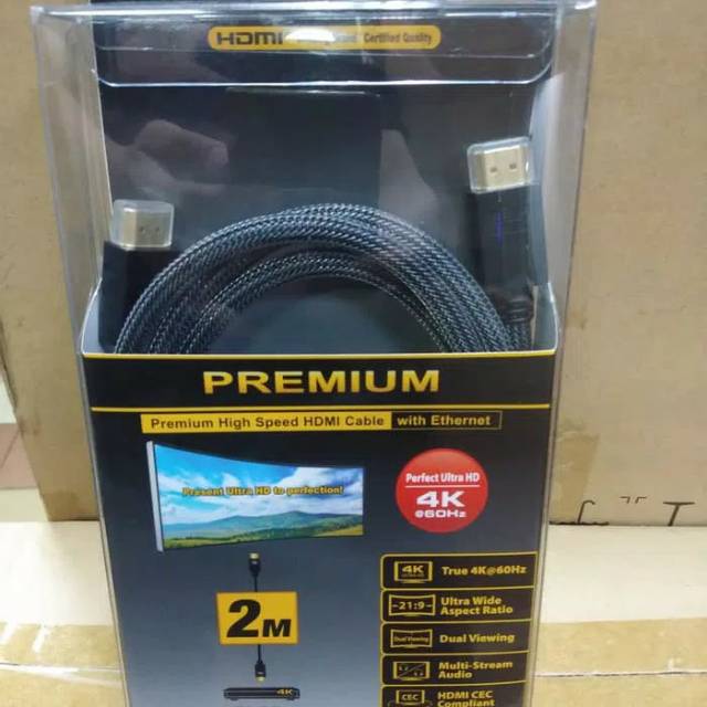 PX Premium Kabel HDMI 2Meter Full HD 4K True