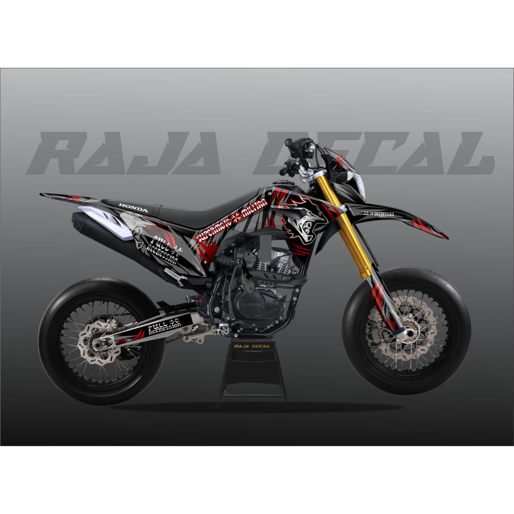 Decal Sticker CRF 150L Supermoto Racing Grass Track Custom Disain Supermoto Militan