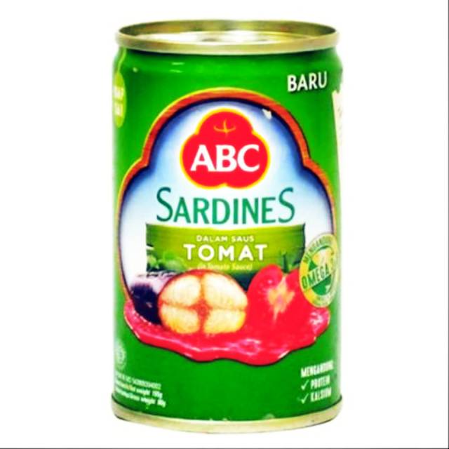 

Sarden Ikan Tomat Sarden ABC Tomato 155 Gr paket 3 klg