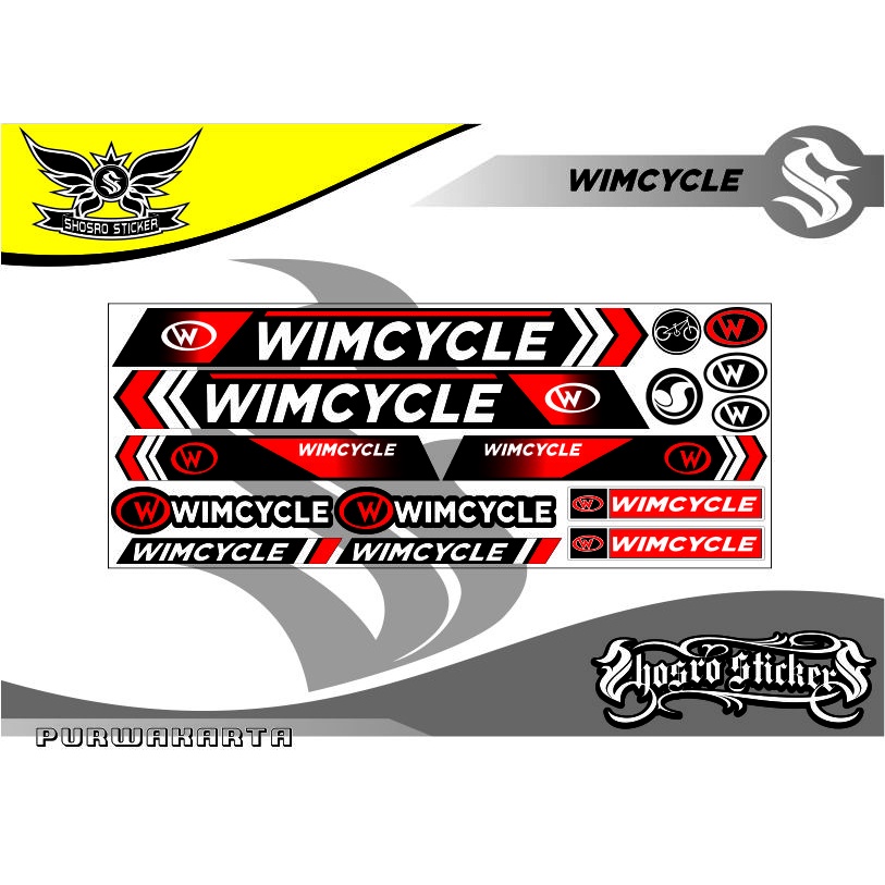 STICKER SEPEDAH ALL WIM VARIASI BIKE STIKER ALL SEPEDA STRIPING MOTIF WIM-CYCLE STRIPING LIS