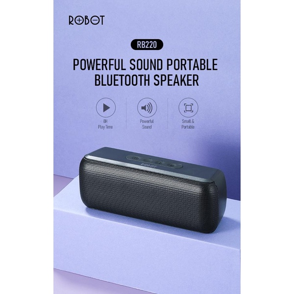 SPEAKER BLUETTOTH WIRELESS ROBOT RB210 / Speaker Bluetooth Robot RB220 Bluetooth 5.0 Hi-Fi Sound Portable Audio Wireless Super Bass Mini Stereo Original - Garansi 1 Tahun