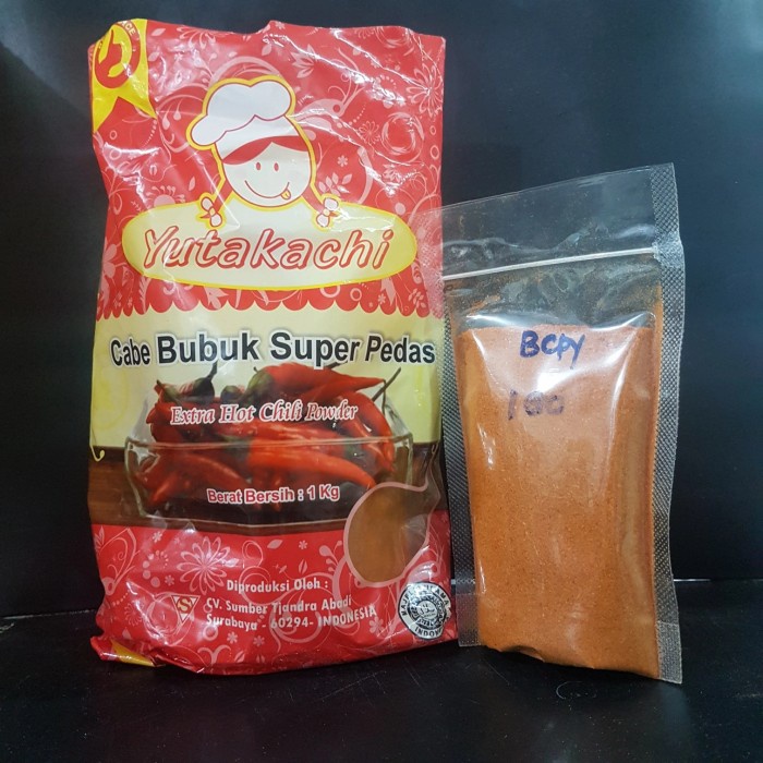 

Yutakachi Bubuk Cabe Super Pedas Chilli Powder Cabe Bubuk Repack 100gr