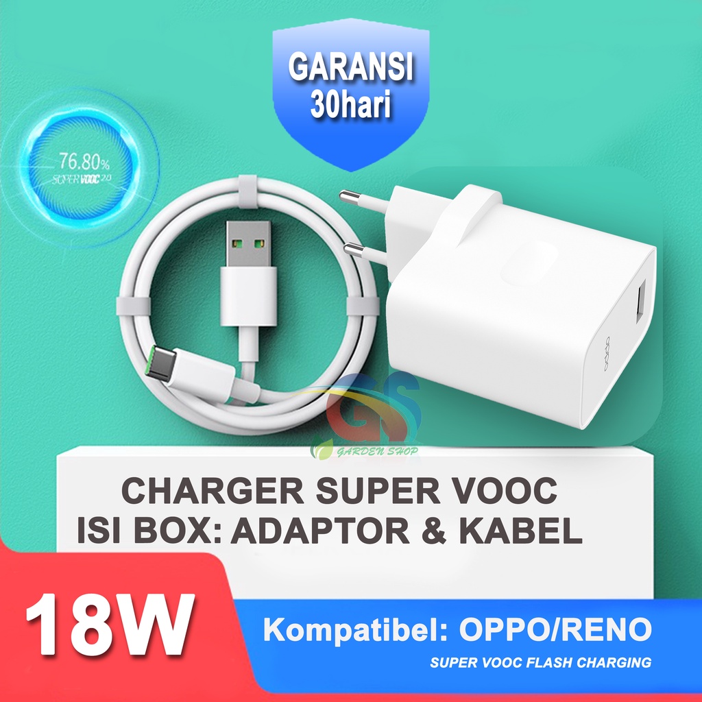 [ ORI NEW ] Charger Oppo VOOC 65watt 30Watt 18Watt Micro USB &amp; Type C Fast Charging Original