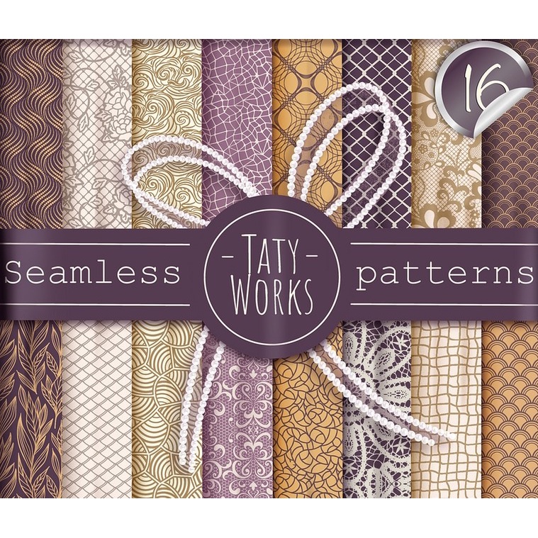 Procreate Brush - Seamless Lace 16 Pattern Lace Brushes