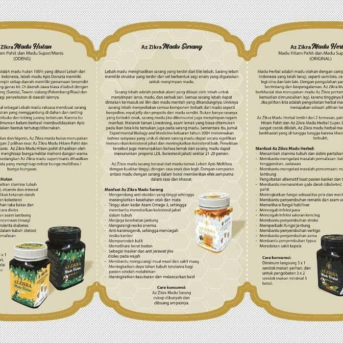 Madu Az Zikra Herbal Hitam Pahit Dijamin Asli Shopee Indonesia