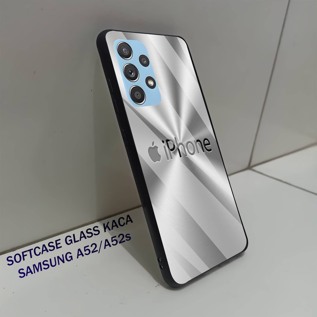 Softcase Glass Kaca SAMSUNG A52- Case Hp Pelindung Handphone SAMSUNG A52s [ A01]