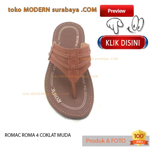 ROMAC ROMA 4 COKLAT MUDA sandal pria casual sandal jepit