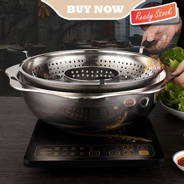 Panci Shabu Shabu automatis 34CM Suki Shabu2 putar praktis rotating