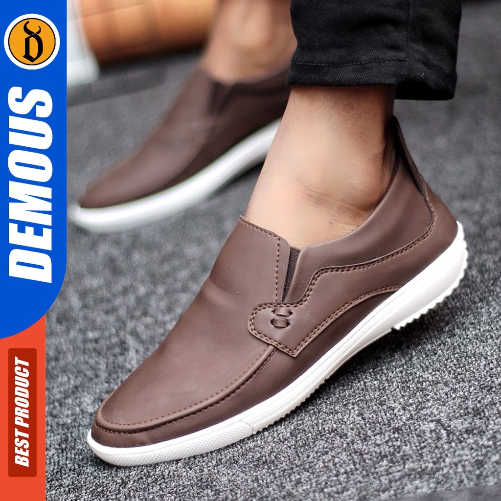 DEMOUS Kemode - Sepatu Slip On Pria Casual