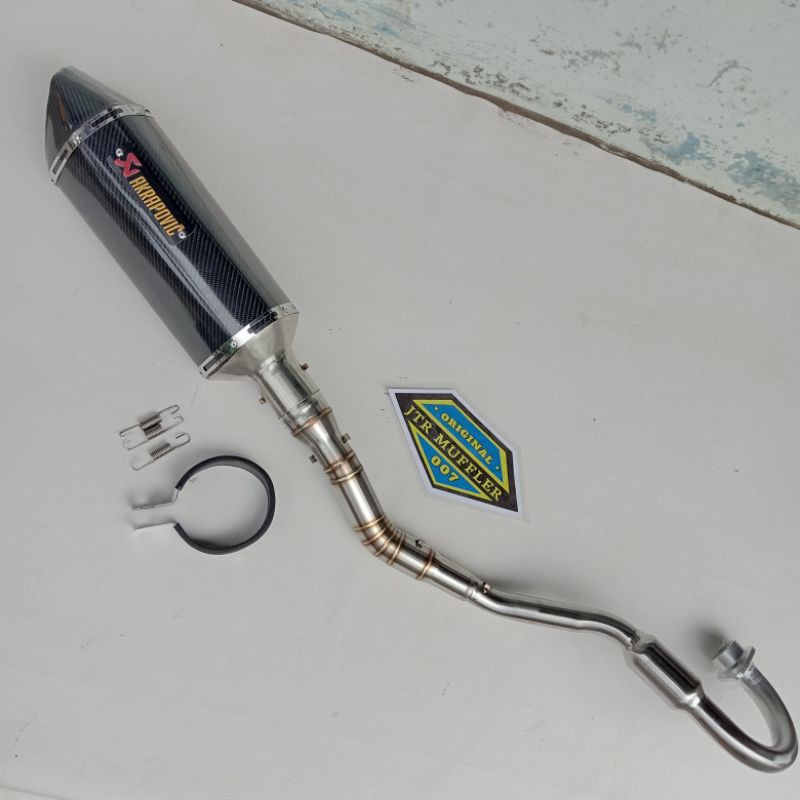 KNALPOT AKRAPOVIC CARBON KLX 150 BF/G/L CRF 150L DTRACKER 150 FULLSYSTEM