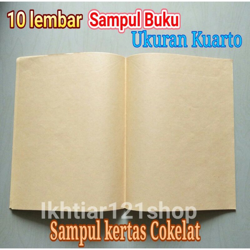 

Paket 10 Lembar Kertas Sampul Buku Warna Cokelat Polos Ukuran Kuarto