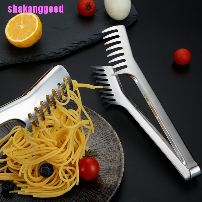 Penjepit Mie Bahan Stainless Steel Ukuran 9 Inch Untuk Peralatan Dapur