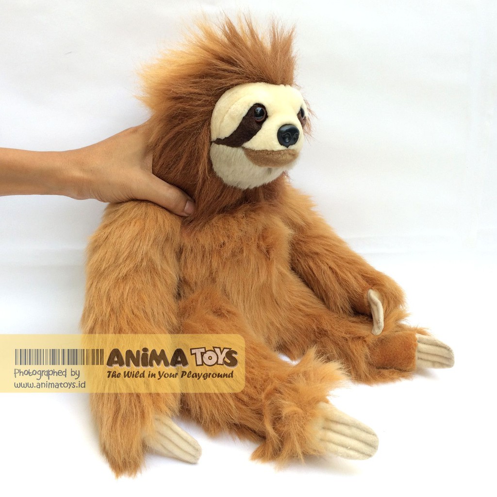 Boneka Hewan Kukang Coklat Brown Sloth Animatoys SPRi031