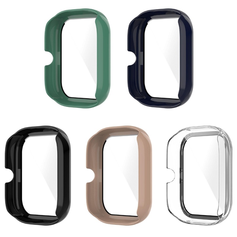 Btsg Tempered-Glass Film+Case Pelindung Layar Cover Cakupan Penuh Bingkai PC- Keras Untuk Shell Untuk Smart Watch Housing For