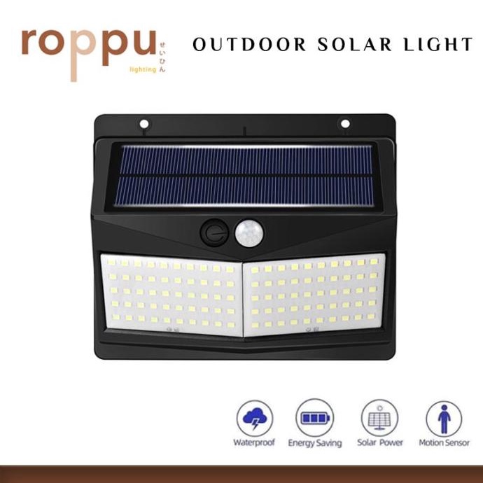 ROPPU 100 LED Solar Lampu Dinding Lampu Taman Tenaga Surya