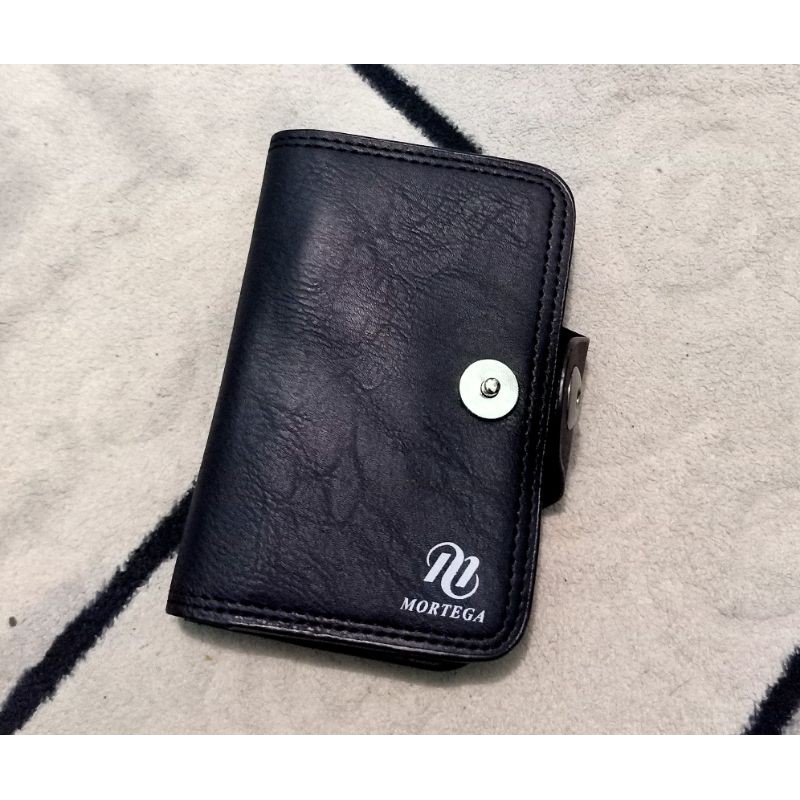 Dompet Kulit Dompet Lipat Dompet 3/4 Dompet Pria Dompet Kancing MAGNETIC