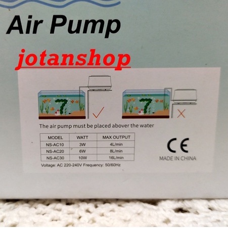 Nikita Star NS AC20 AC 20 mesin Pompa Udara angin Aerator Air Pump 2 lubang airpump NSAC20