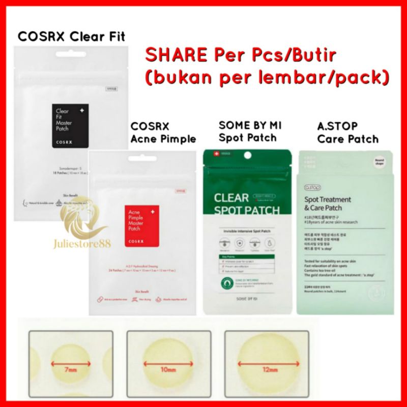 (Share 1Pcs) COSRX Acne Pimple Fit Clear Master Patch Spot Patch