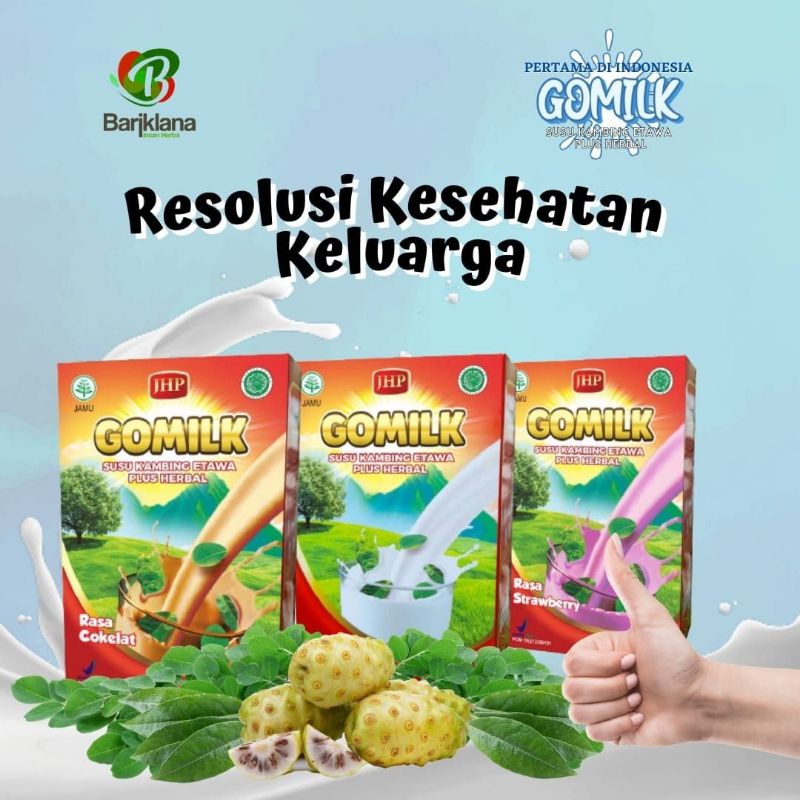 

Susu Kambing Etawa Gomilk dengan varian rasa strawberry, cokelat, dan vanilla | Resolusi Kesehatan Keluarga. Harga Rp24.000-Rp30.000