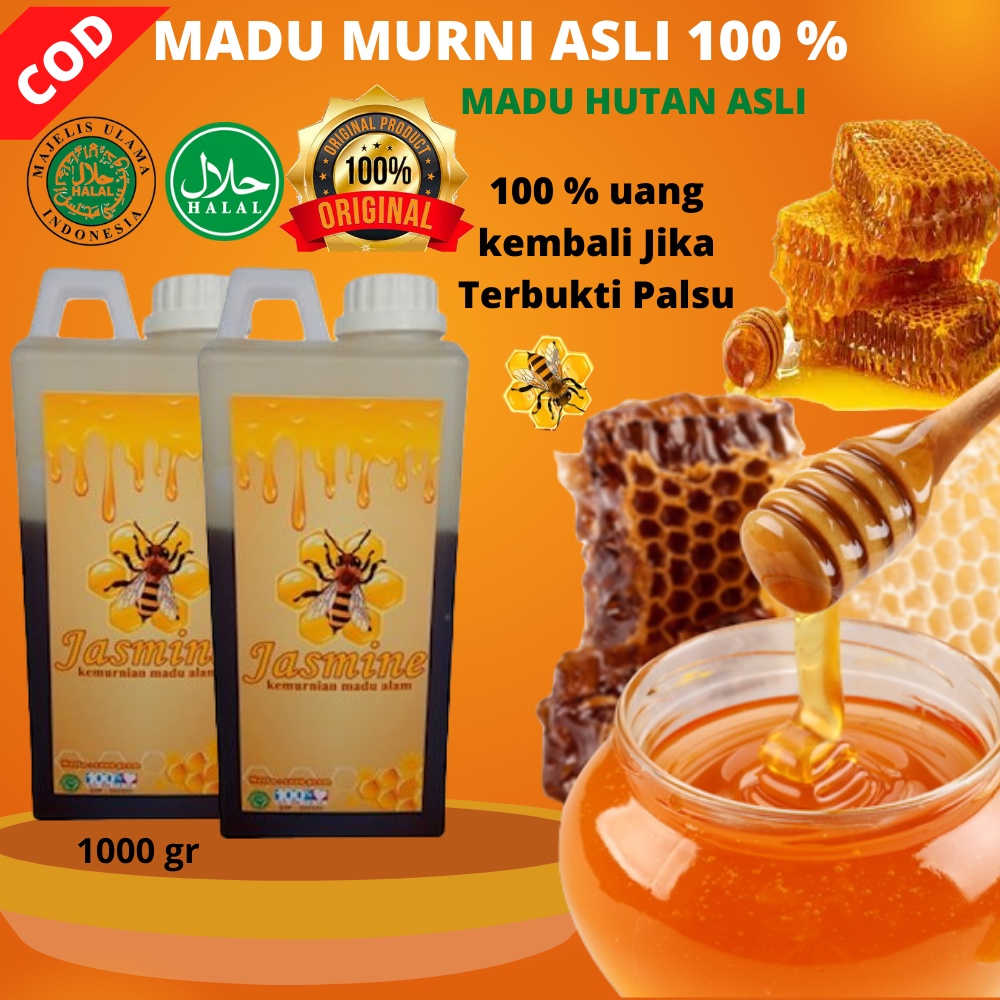 

MADU ASLI 100% MURNI ORIGINAL MADU HUTAN ASLI NUSANTARA MULTIFLORA JASMINE ISI 1 KG