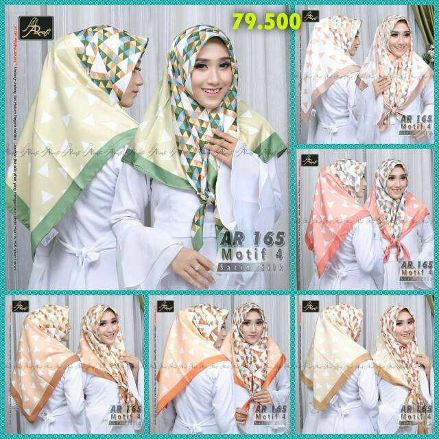 Jilbab segi empat motif arrafi ar 165/ jilbab segi empat motif