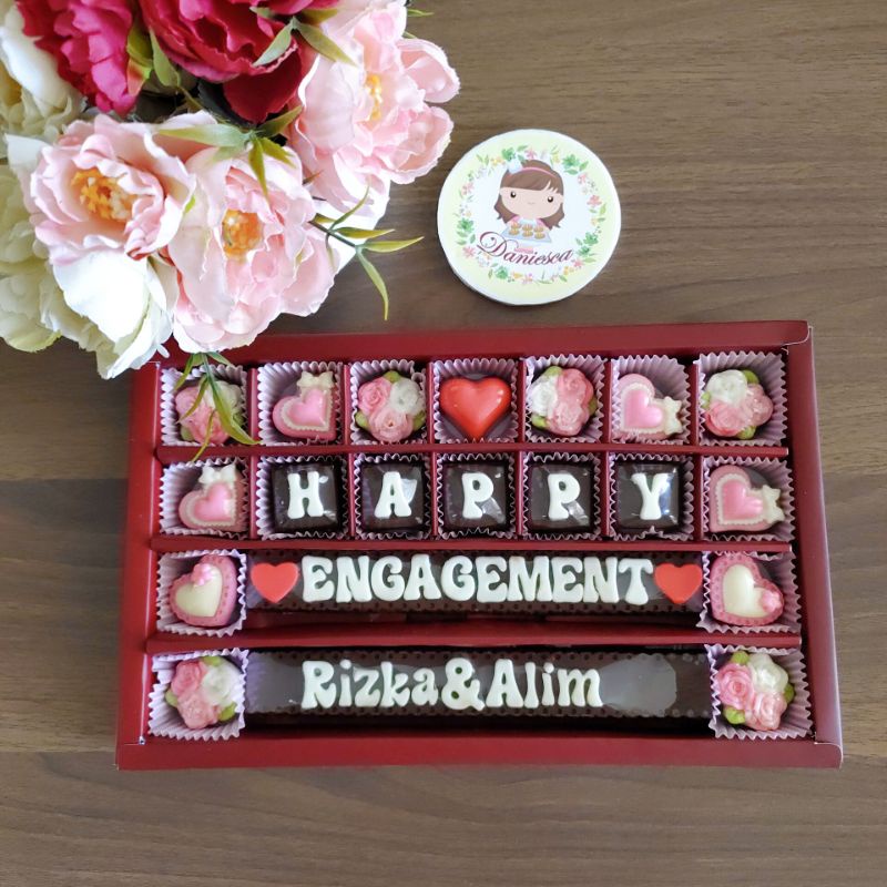 

.chocolate gift S28B coklat ucapan hadiah pertunangan pernikahan ulangtahun anniversary (ds bgr)