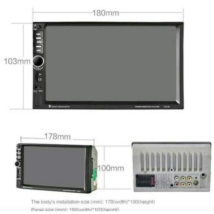 player lcd 7 inch mp5 2din double din car mobil mp3 fm gps tape dvd