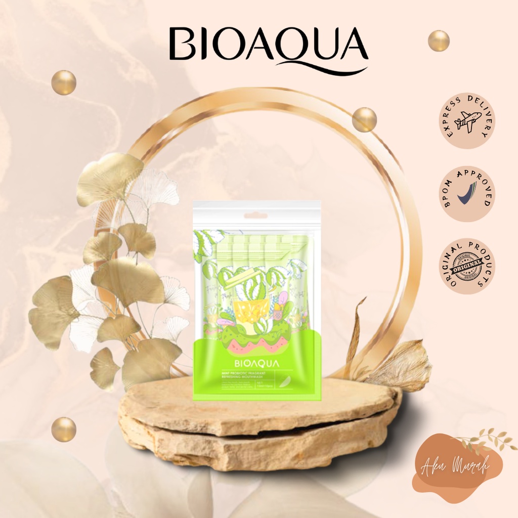 ✨ AKU MURAH ✨ Bioaqua Refreshing Mouthwash  FRESH MINT 13ml - PACK