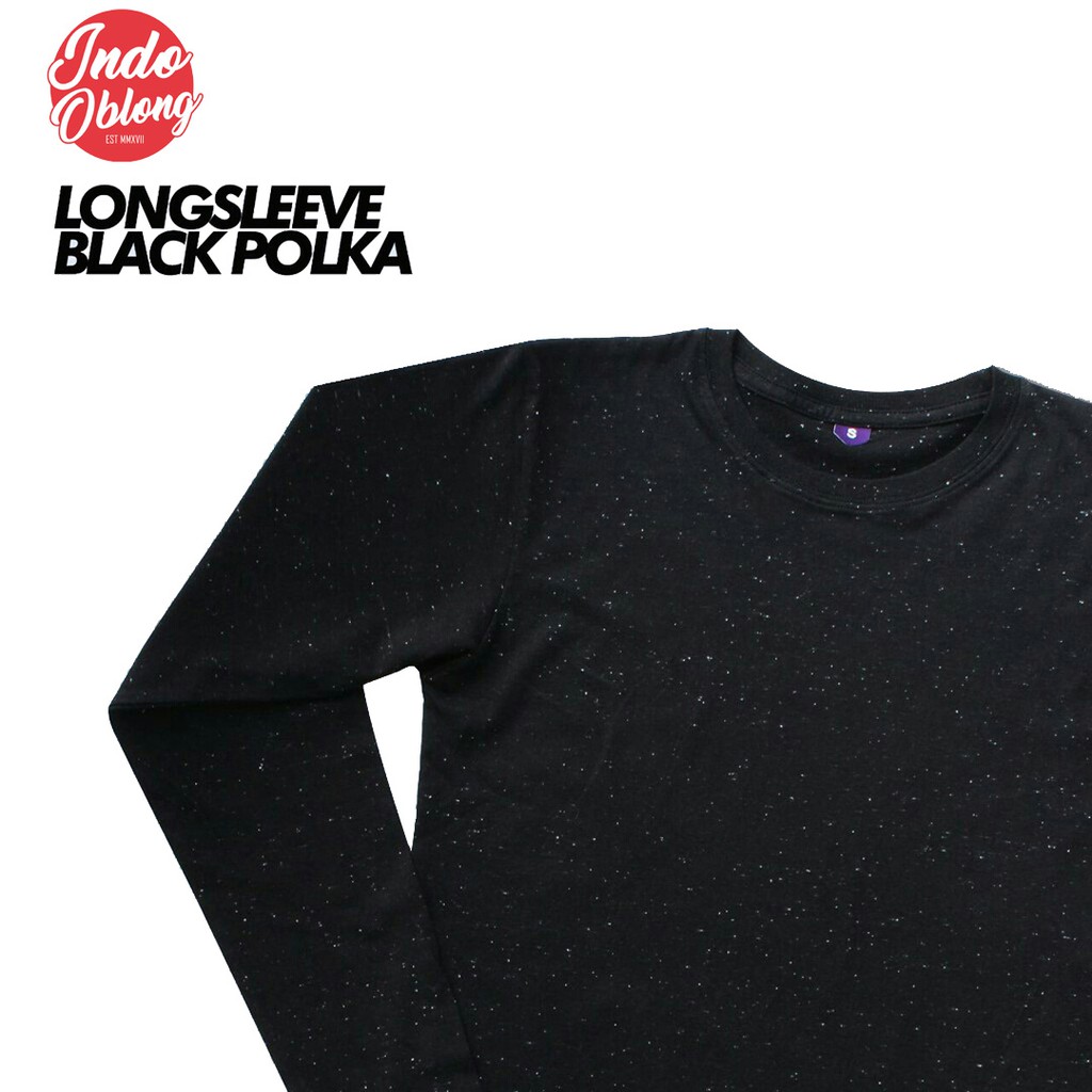  KAOS  POLKA  LENGAN PANJANG BLACK Shopee Indonesia