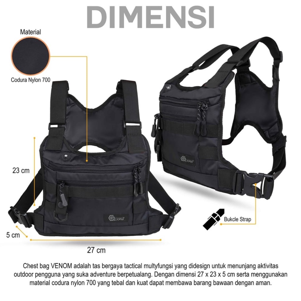 Tas Pria Simpel Tas Dada Tactical Rig Bag Outdoor